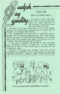 GGE Newsletter 1984 April