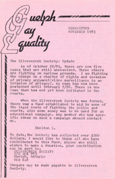 GGE Newsletter 1985 November