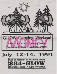 GLLOW Camping Weekend 1991, July 12-14