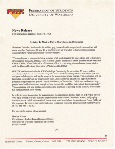 1996 GLLOW Conference Press Release