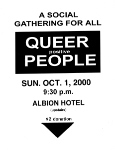2000, Oct.1 Albion Social for Queer Positive People