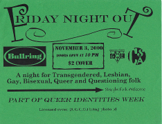 2000, Nov.3 Friday Night Out Poster