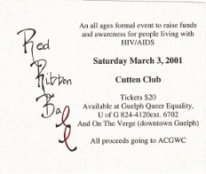2001, Mar.3 Red Ribbon Ball Postcard
