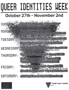 2002, Oct.27-Nov.2 Queer Identities Week Poster