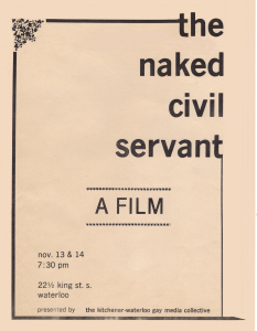 1978 Screening of A Naked Civil Servant