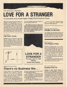 1984, Jun.13 Love For A Stranger Flyer