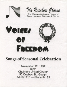 1997, Nov.22 Rainbow Chorus Poster