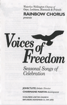 1997, Nov.22 Rainbow Chorus Programme