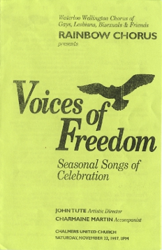 1997, Nov.22 Rainbow Chorus Programme