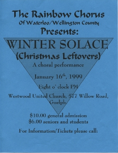 1999, January 16 Rainbow Chorus Poster