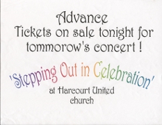 1999, May 15 Rainbow Chorus Poster Night Before
