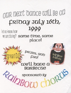 1999, July 16 Dance Poster 1