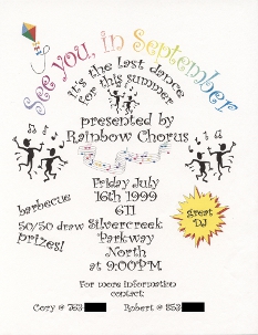 1999, July 16 Dance Poster 2