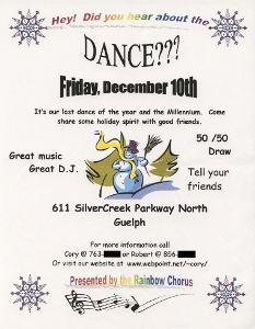 1999, December 10 Dance Poster 2