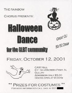 2001, October 12 Dance Poster