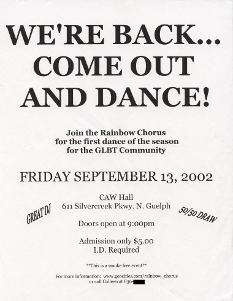 2002, September 13 Dance Poster
