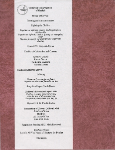 2004, June 20 Unitarian Service Programme
