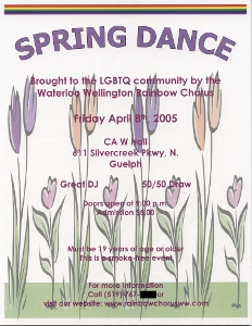 2005, April 8 Dance Poster