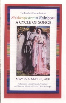 2007, May 25 - 26 Shakespearean Rainbow Programme