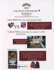 2008, Jan. 19 Songs for a Winter Evening Raffle Ad