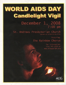 2008, December 1 HIV/AIDS Vigil Poster