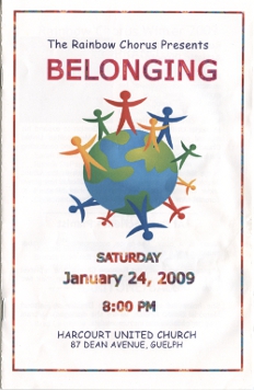 2009, January 24 Concert Belonging Programme