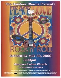 2009, May 30 Peace, Love, Rock n' Roll Poster