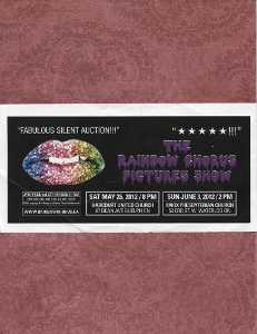 2012, May 26 & June 3 The Rainbow Chorus Pictures Show Flyer