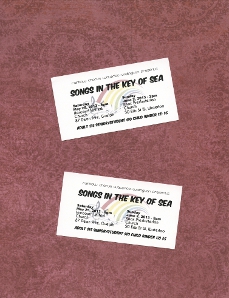 2013, May 25 & June 2 Songs in the Key of Sea Ticket